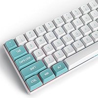 Ussixchare 137-Keys Japanese White Keycaps PBT Cherry Profile Key